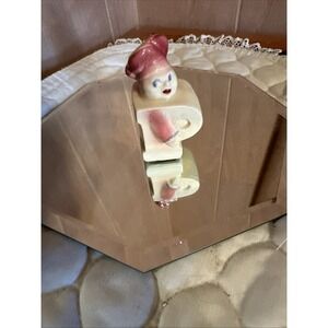 SHAWNEE POTTERY Pink And Yellow PEPPER SHAKER Two LITTLE CHEFS USA